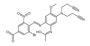 N-[5-[bis(2-cyanoethyl)amino]-2-[(2-bromo-4,6-dinitrophenyl)azo]-4-methoxyphenyl]acetamide Structure