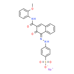 sodium 4-[[2-hydroxy-3-[(2-methoxyphenyl)carbamoyl]-1-naphthyl]azo]benzenesulphonate结构式