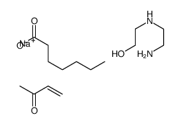 Octanoic acid, reaction products with 2-[(2-aminoethyl)amino]ethanol, acrylic acid alkylated (1:2), disodium salts Structure