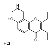 (2,3-diethyl-7-hydroxy-4-oxochromen-8-yl)methyl-methylazanium,chloride Structure