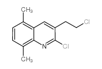 2-氯-3-(2-氯乙基)-5,8-二甲基喹啉结构式