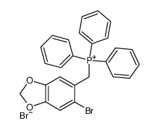 [(6-bromo-1,3-benzodioxol-5-yl)methyl]-triphenylphosphonium bromide Structure