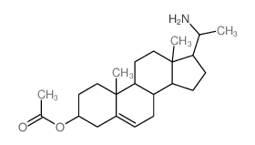 [17-(1-aminoethyl)-10,13-dimethyl-2,3,4,7,8,9,11,12,14,15,16,17-dodecahydro-1H-cyclopenta[a]phenanthren-3-yl] acetate structure