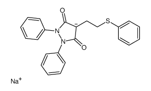 sodium,1,2-diphenyl-4-(2-phenylsulfanylethyl)pyrazolidin-4-ide-3,5-dione结构式