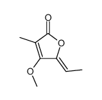 5-ethylidene-4-methoxy-3-methylfuran-2(5H)-one结构式