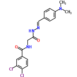 3,4-Dichloro-N-(2-{(2E)-2-[4-(dimethylamino)benzylidene]hydrazino}-2-oxoethyl)benzamide Structure