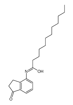 4-Dodecanoylamino-1-indanone structure