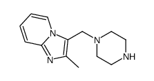 Imidazo[1,2-a]pyridine, 2-methyl-3-(1-piperazinylmethyl)- (9CI)结构式