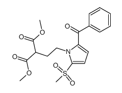 dimethyl 2-(2-(2-benzoyl-5-(methylsulfonyl)-1H-pyrrol-1-yl)ethyl)malonate结构式