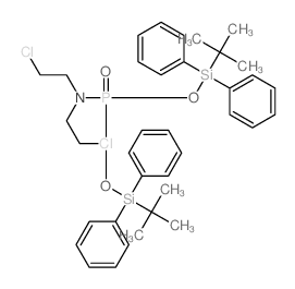 N-bis[(diphenyl-tert-butyl-silyl)oxy]phosphoryl-2-chloro-N-(2-chloroethyl)ethanamine Structure