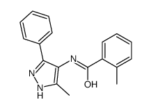 2-methyl-N-(5-methyl-3-phenyl-1H-pyrazol-4-yl)benzamide结构式