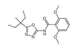 N-[5-(1-ethyl-1-methylpropyl)-1,3,4-oxadiazol-2-yl]-2,6-dimethoxybenzamide结构式