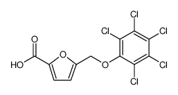 2-Furancarboxylic acid, 5-[(2,3,4,5,6-pentachlorophenoxy)methyl] Structure