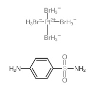 4-aminobenzenesulfonamide, tetra(l4-bromanyl)platinate(II) salt结构式