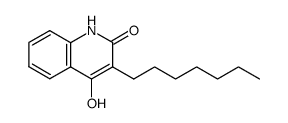 3-Heptyl-4-hydroxy-2(1H)-quinolone结构式