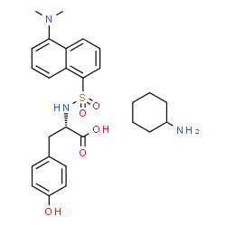 N-[[5-(dimethylamino)-1-naphthyl]sulphonyl]-L-tyrosine, compound with cyclohexylamine (1:1)结构式