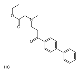 Glycine, N-(3-(1,1'-biphenyl)-4-yl-3-oxopropyl)-N-methyl-, ethyl ester, hydrochloride结构式