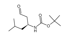 3(S)-[(tert-butoxycarbonyl)amino]-5-methylhexanal结构式