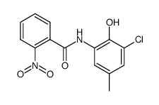 2-nitro-benzoic acid-(3-chloro-2-hydroxy-5-methyl-anilide) Structure