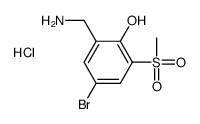 2-(aminomethyl)-4-bromo-6-methylsulfonylphenol,hydrochloride Structure