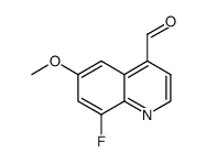 8-fluoro-6-methoxy-quinoline-4-carbaldehyde结构式