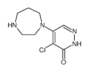 3(2H)-Pyridazinone, 4-chloro-5-(hexahydro-1H-1,4-diazepin-1-yl) Structure