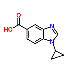 1-Cyclopropyl-1H-benzimidazole-5-carboxylic acid结构式