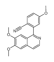 1-(2'-cyano-5'-methoxyphenyl)-6,7-dimethoxyisoquinoline结构式