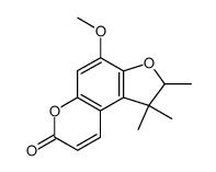 4-Methoxy-1,1,2-trimethyl-1,2-dihydro-furo[3,2-f]chromen-7-one结构式