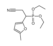 3-diethoxyphosphoryl-3-(5-methylfuran-2-yl)propanenitrile结构式