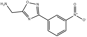 1-[3-(3-硝基苯基)-1,2,4-噁二唑-5-基]甲胺结构式