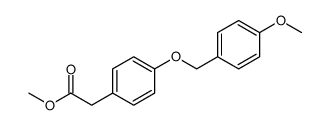 Benzeneacetic acid, 4-[(4-methoxyphenyl)methoxy]-, methyl ester结构式