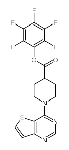 (2,3,4,5,6-pentafluorophenyl) 1-thieno[3,2-d]pyrimidin-4-ylpiperidine-4-carboxylate Structure