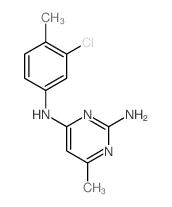 N-(3-chloro-4-methyl-phenyl)-6-methyl-pyrimidine-2,4-diamine Structure