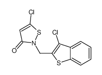 5-chloro-2-[(3-chloro-1-benzothiophen-2-yl)methyl]-1,2-thiazol-3-one Structure