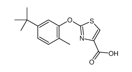 2-(5-tert-butyl-2-methylphenoxy)-1,3-thiazole-4-carboxylic acid Structure