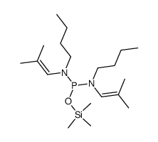 trimethylsilylbis(N-butyl-N-isobutenylamido)phosphite结构式