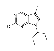 2-chloro-5-methyl-7-pentan-3-ylpyrrolo[2,3-d]pyrimidine Structure