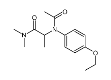 2-(N-acetyl-4-ethoxyanilino)-N,N-dimethylpropanamide结构式