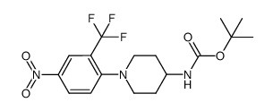 tert-butyl 1-(4-nitro-2-(trifluoromethyl)phenyl)piperidin-4-ylcarbamate结构式