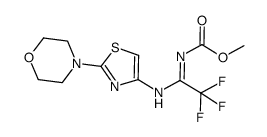 methyl 2,2,2-trifluoro-1-[(2-morpholin-4-yl-1,3-thiazol-4-yl)amino]ethylidenecarbamate Structure