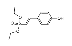 diethyl (E)-2-(4-hydroxyphenyl)vinylphosphonate结构式