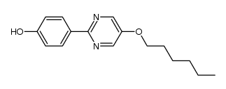 5-hexyloxy-2-[4-hydroxyphenyl]pyrimidine Structure