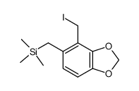 2,3-(methylenedioxy)-6-((trimethylsilyl)methyl)benzyl iodide Structure