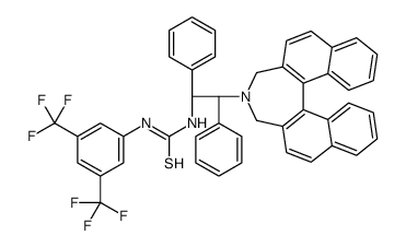 N-[3,5-双(三氟甲基)苯基]-N''-[(1S,2S)-2-[(11bR)-3,5-二氢-4H-地萘[2,1-c：1' ',2''-e] a嗪-4-基]-1,2-二苯乙基]硫脲结构式