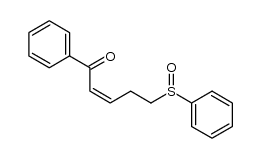 (Z)-1-phenyl-5-(phenylsulfinyl)pent-2-en-1-one结构式