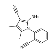 2-amino-1-(2-cyanophenyl)-4,5-dimethylpyrrole-3-carbonitrile Structure
