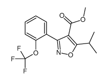 methyl 5-propan-2-yl-3-[2-(trifluoromethoxy)phenyl]-1,2-oxazole-4-carboxylate Structure