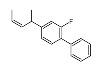 2-fluoro-4-pent-3-en-2-yl-1-phenylbenzene结构式