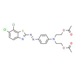 2-[4-[Bis(2-acetoxyethyl)amino]phenylazo]-6,7-dichlorobenzothiazole structure